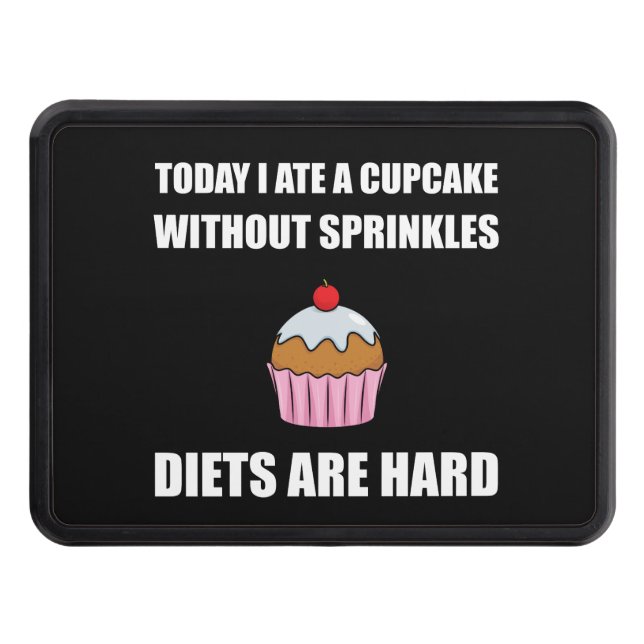 Cupcake Sprinkle Diets Hard Trailer Hitch Cover (Front)