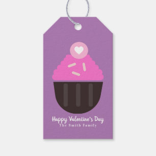 Cupcake Sprinkles Bakery Happy Valentines Day  Gift Tags