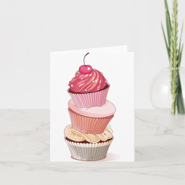 Cupcake Stack Note Cards (Front)