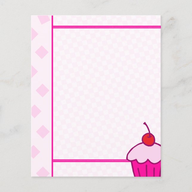 Cupcake Stationery Flyer (Front)