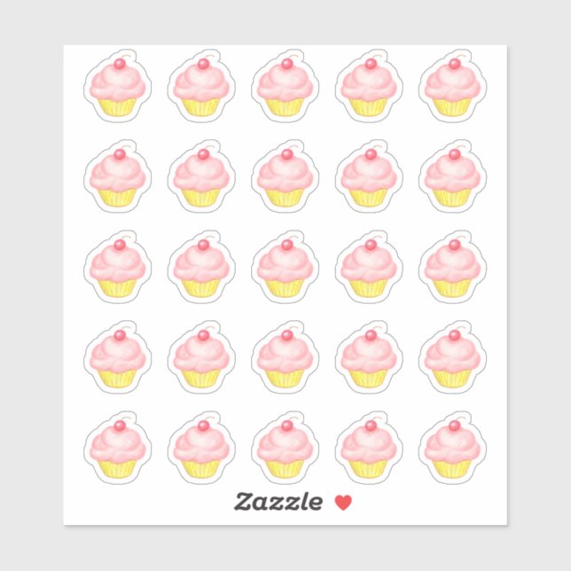 Cupcake Stickers (Feuille)