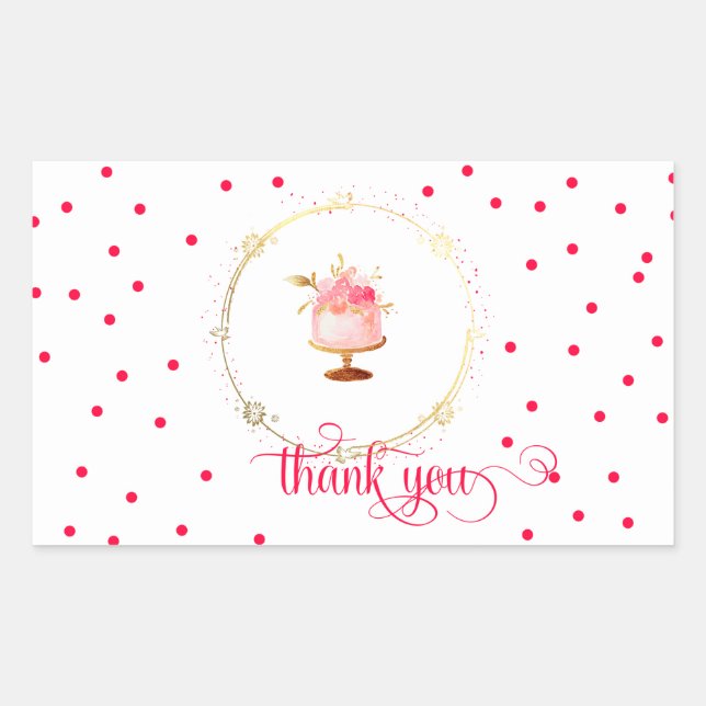 ★  Cupcake thank you Sticker (Front)