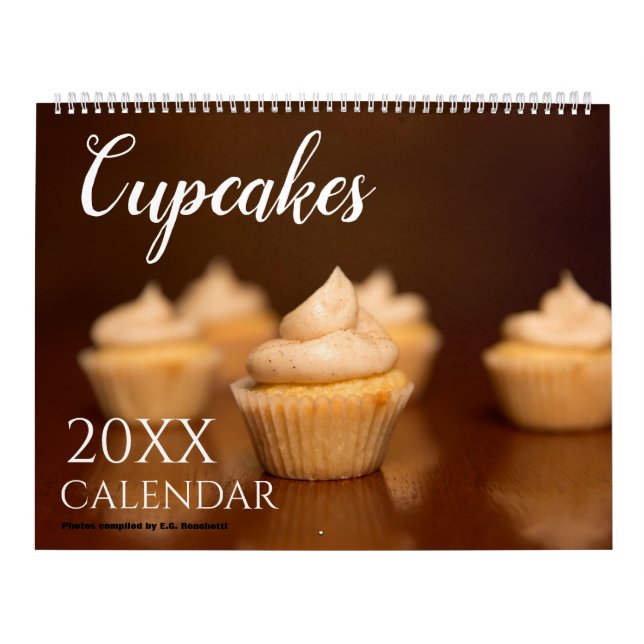 Cupcake thème 2025 Wall Calendrier cadeau (Protection)