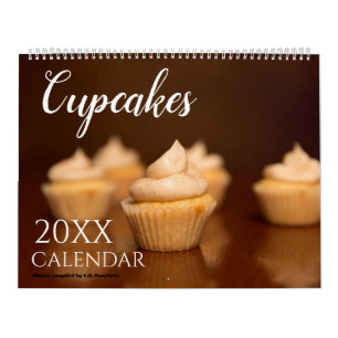 Cupcake Themed 2025 Wall Calendar Gift