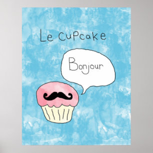Cupcake themed poster - 'Le Cupcake'