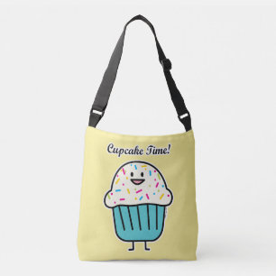 Cupcake Time with sprinkles sweet dessert fondant Crossbody Bag