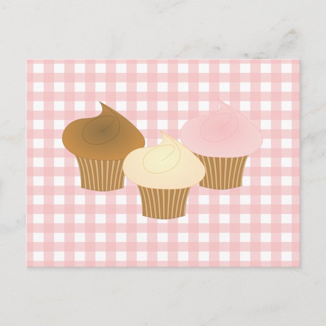 Cupcake Trio Postcard (Front)