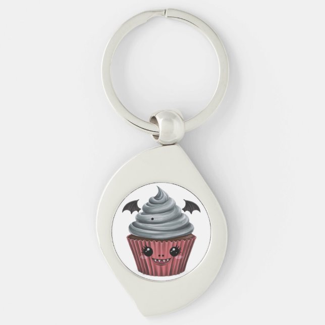 Cupcake Vampiro Fofo / Cute Vampire Cupcake Keychain (Front)
