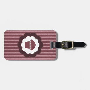 cupcake vintage luggage tag