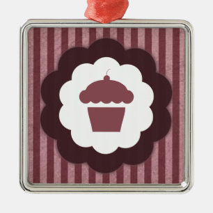 cupcake vintage metal ornament