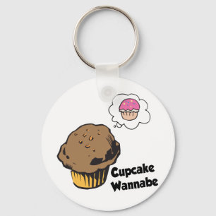 Cupcake Wannabe Muffin Keychain