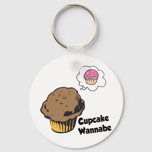 Cupcake Wannabe Muffin Keychain (Front)