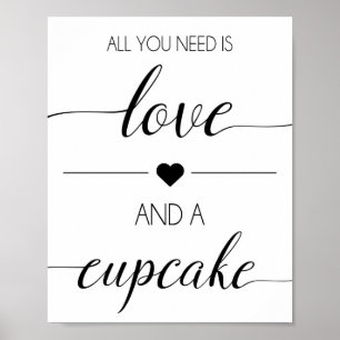 Cupcake Wedding Favor Sign   Treat Table Print