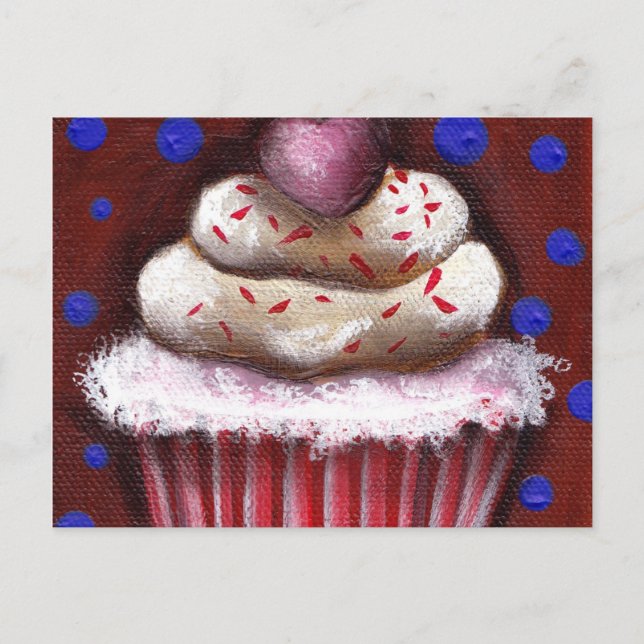 Cupcake with Heart Postcard (Front)
