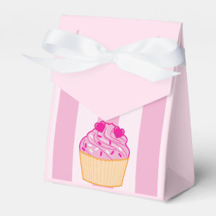 Cupcake with Two Hearts Bridal Shower Goody Box