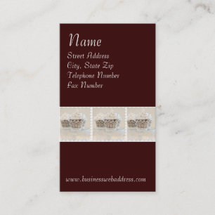 Cupcaked on Dark Brown Background Business Cards