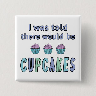 Cupcakes 2 Inch Square Button