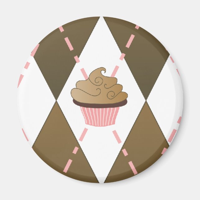 Cupcakes and Argyle Magnet (Front)
