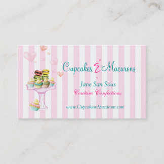 Cupcakes and Macarons Business Card