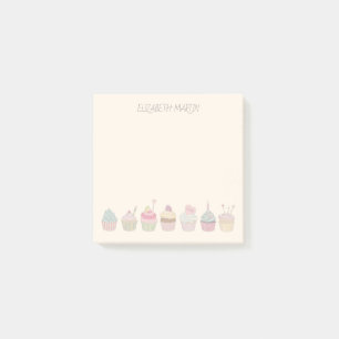 Cupcakes and Name Post-it Notes