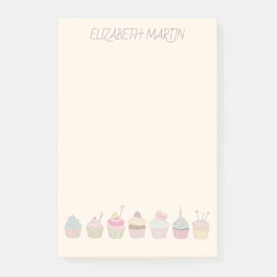 Cupcakes and Name Post-it Notes