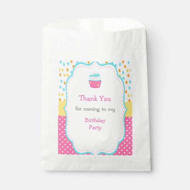 Cupcakes and Sprinkles Favour Bag (Front)
