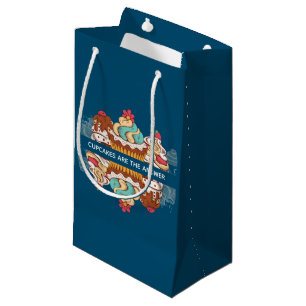 Cupcakes are the Answer Funny Saying Small Gift Bag