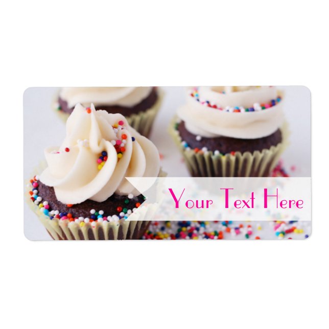 Cupcakes au chocolat Saupoudrer Vanille Frosting (Devant)