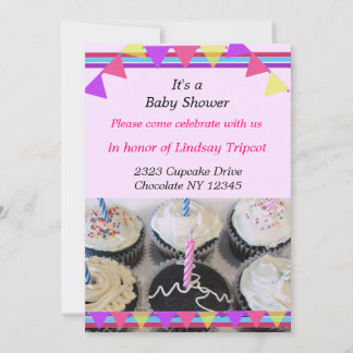 Cupcakes Baby Shower Invitation