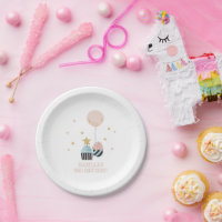Cupcakes & Balloon | Faux Glitter Girl's Birthday