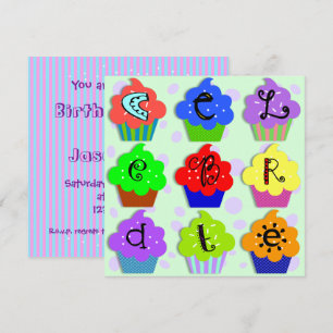 Cupcakes Birthday Party Invitation Template