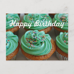 Cupcakes Birthday Photo Postcard