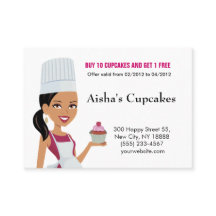 Cupcakes Biz Card with African Am Version