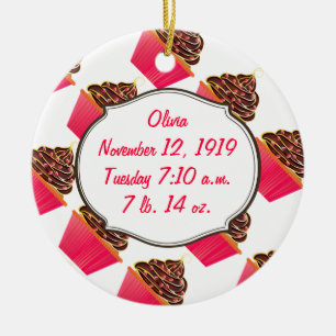 Cupcakes Ceramic Ornament