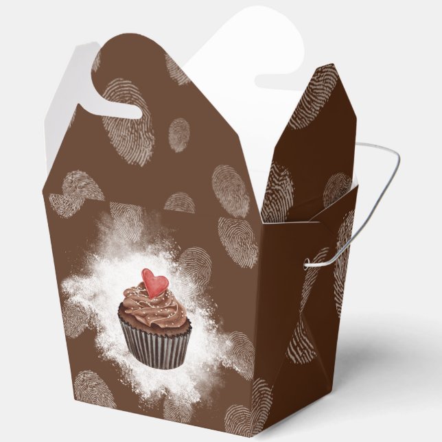 Cupcakes & Cheer: Pastry  Favor Box (Open)