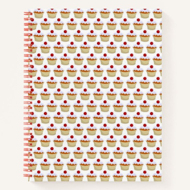 Cupcakes & Cherries Spiral Notebook (Front)