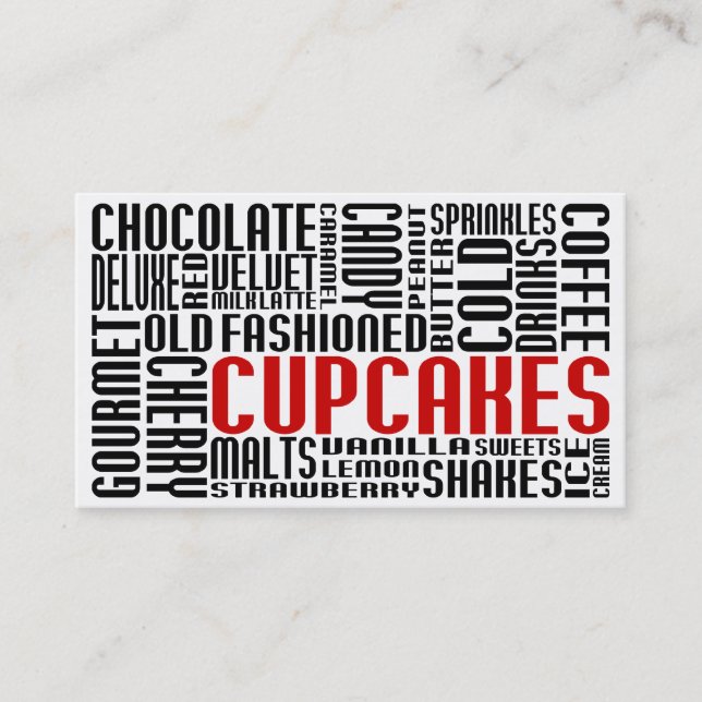 cupcakes (chit chat) loyalty card (Front)