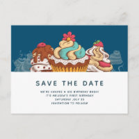 Cupcakes de style rétro, dessert sucré, carte de s