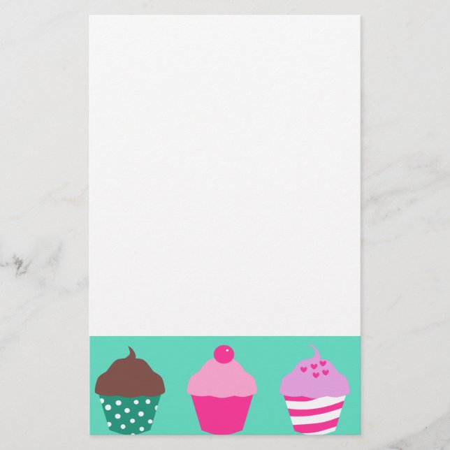 Cupcakes design stationery (Front)