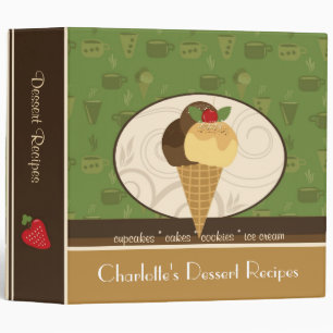 Cupcakes Dessert Recipes 2" Binder