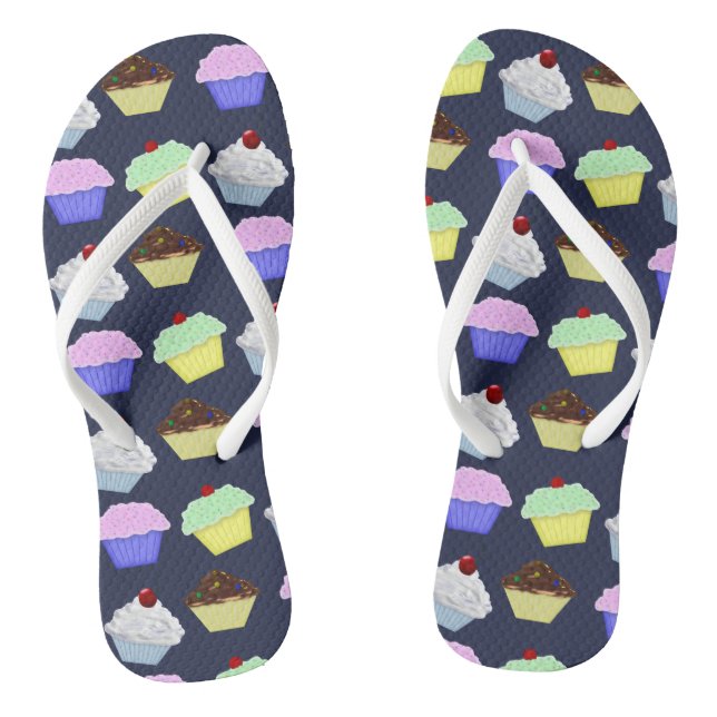 Cupcakes Flip Flops (Footbed)