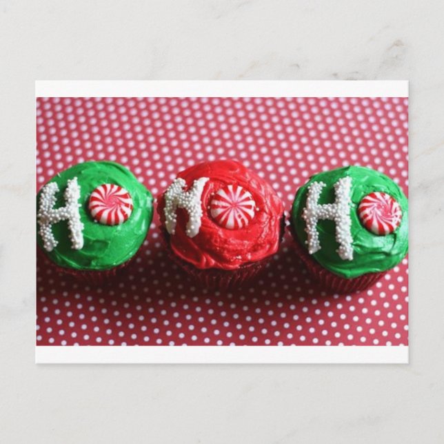 Cupcakes For Santa Holiday Postcard (Front)