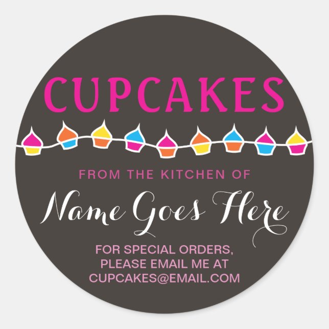 CUPCAKES from the kitchen of stickers (Front)