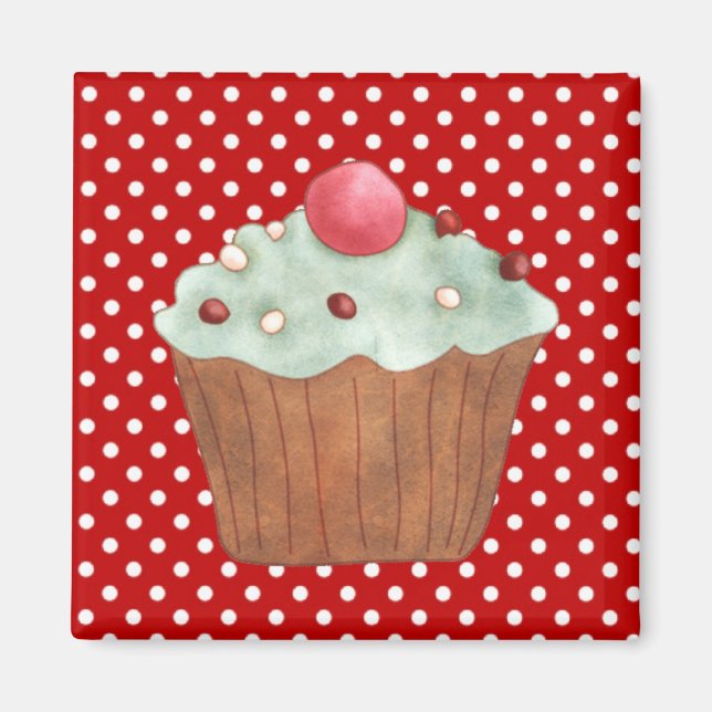 Cupcakes Gâteaux Aimant de pâtisserie (Devant)