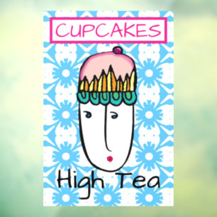 Cupcakes High Tea Window Cling