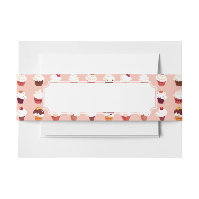 Cupcakes Invitation Belly Band (Front Example)