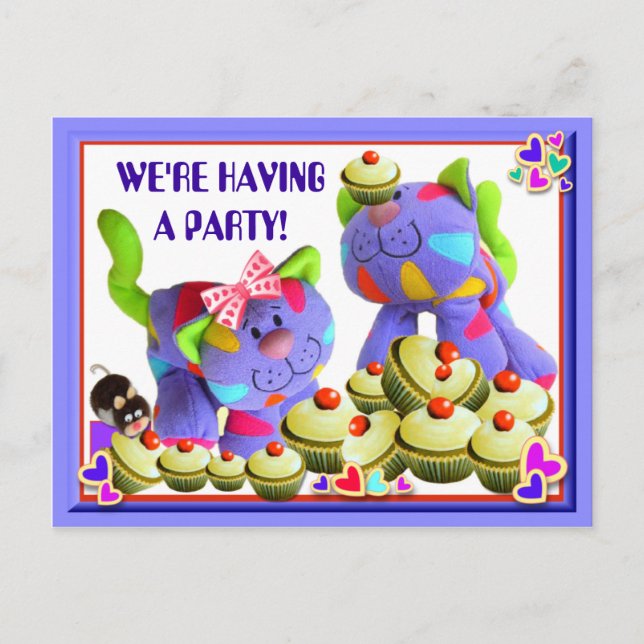 CUPCAKES INVITATION  ~ Postcard (Front)