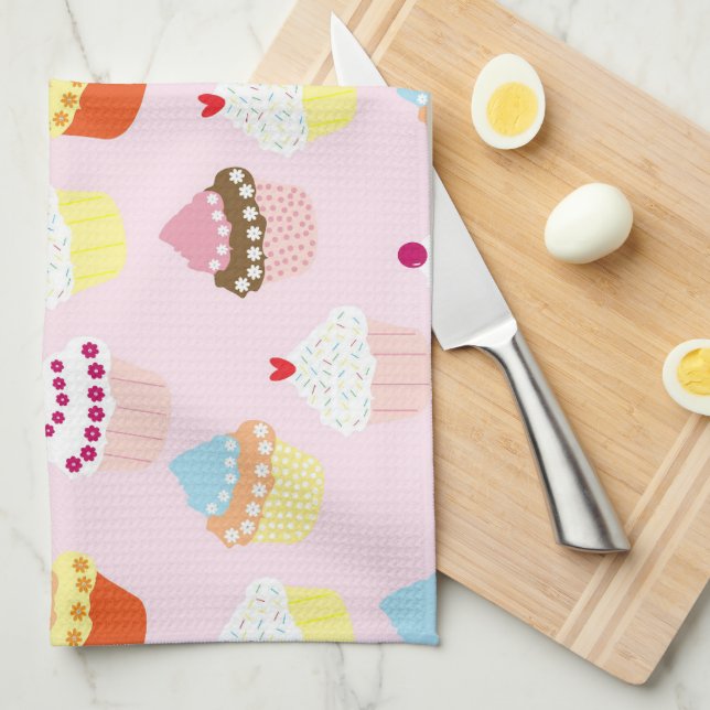 Cupcakes Kitchen Towel (Quarter Fold)