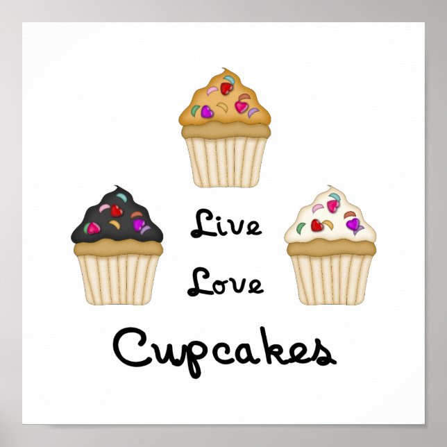 Cupcakes Live Love Poster (Front)