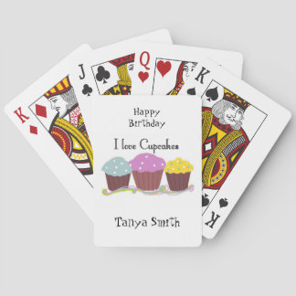 Cupcakes Make Me Happy Playing Cards